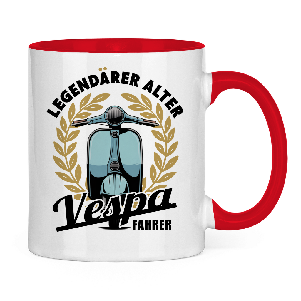 Tasse Legendärer alter Vespa Fahrer