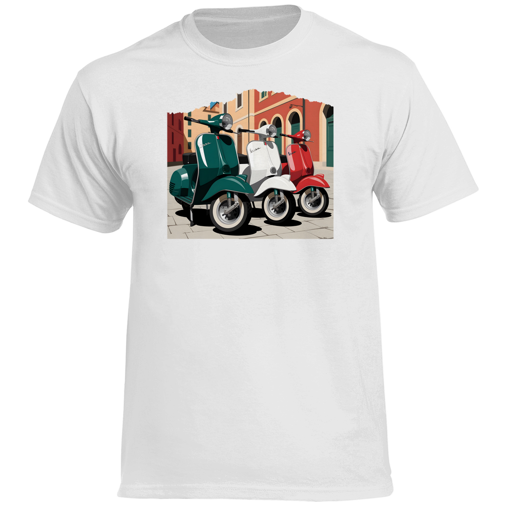 Italy Flagge Gemälde Vespa T-Shirt