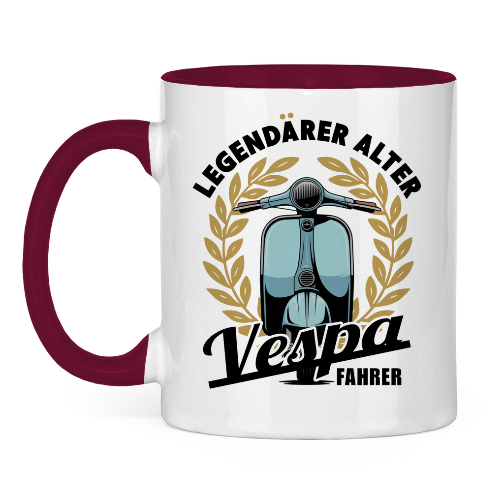Tasse Legendärer alter Vespa Fahrer