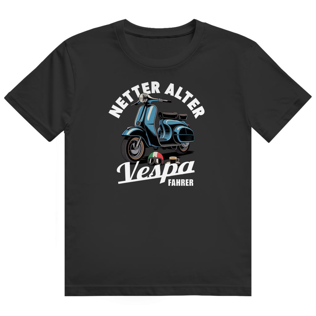 Netter alter Vespa Fahrer T-Shirt