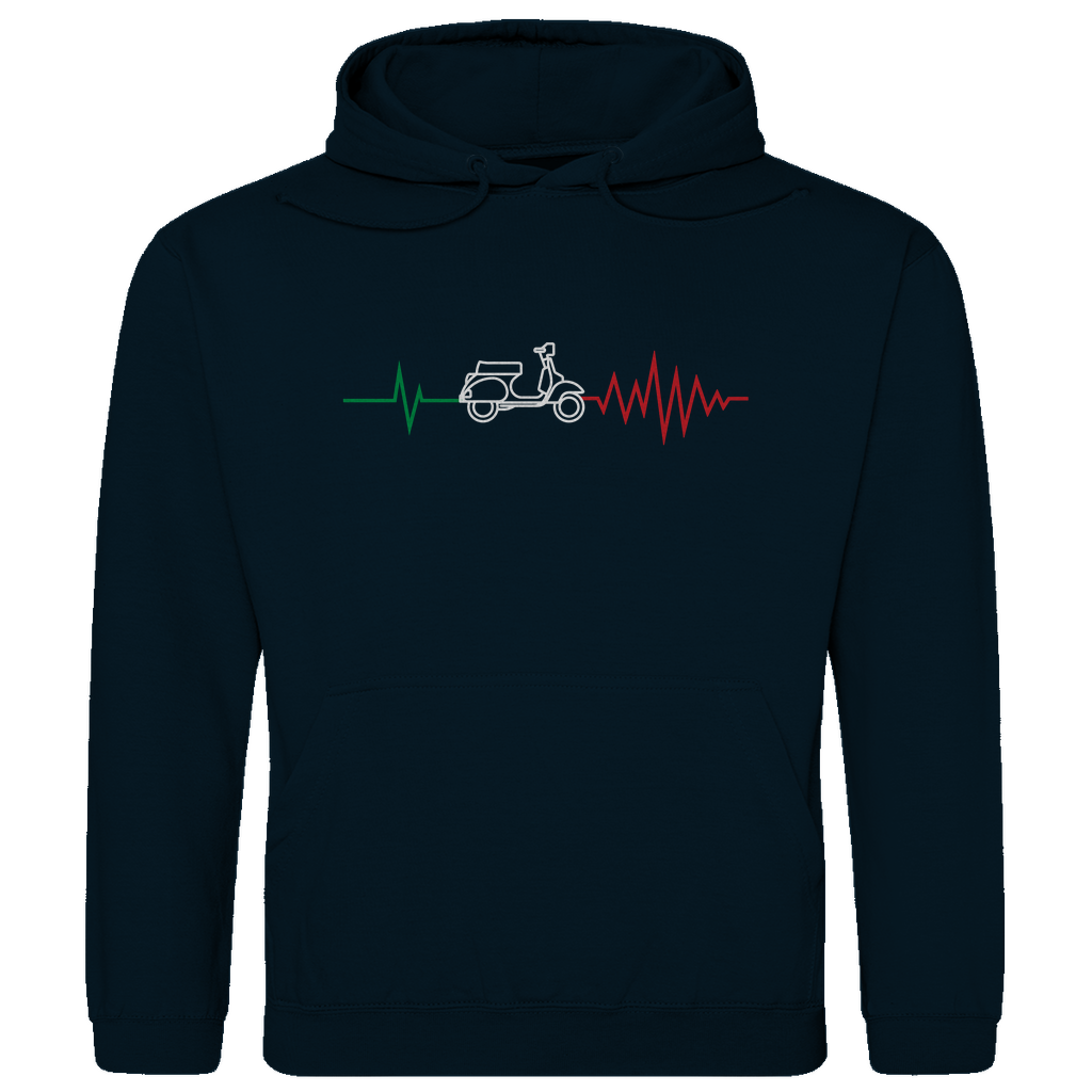 Heartbeat Vespa Hoodie - New French Navy - XL