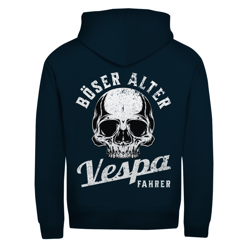 Böser alter Vespa Fahrer Zipper Hoodie