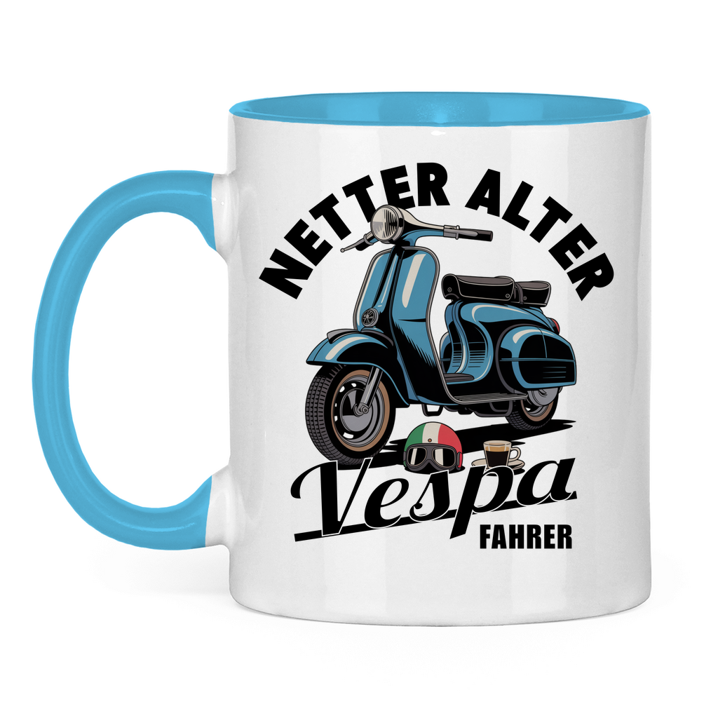Tasse Netter alter Vespa Fahrer