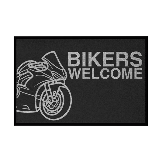 Bikers Welcome 1 Motorrad Fußmatte