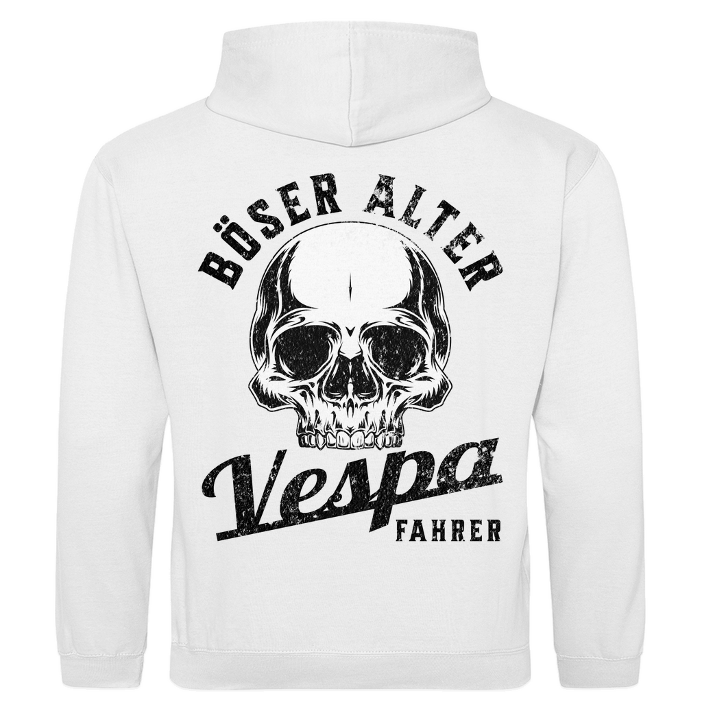 Böser alter Vespa Fahrer Hoodie (Rückendruck)