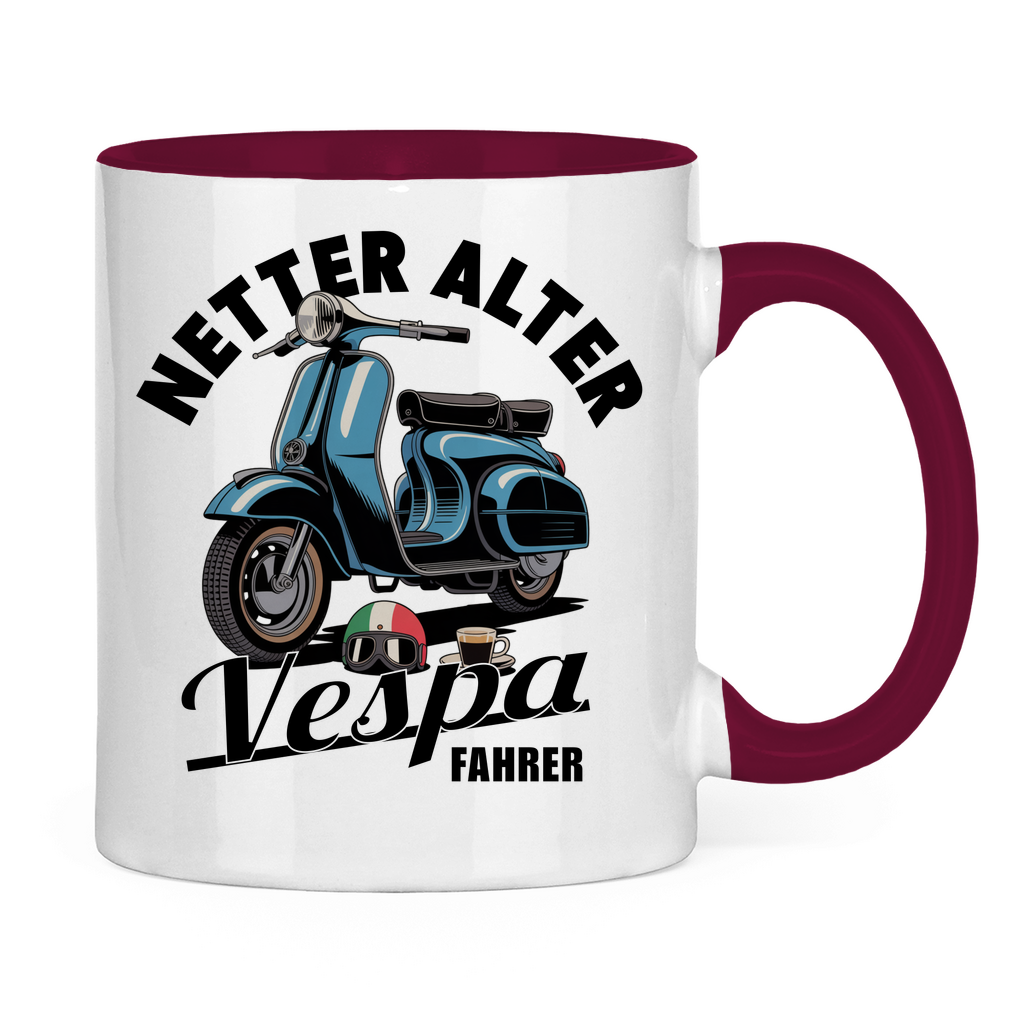 Tasse Netter alter Vespa Fahrer
