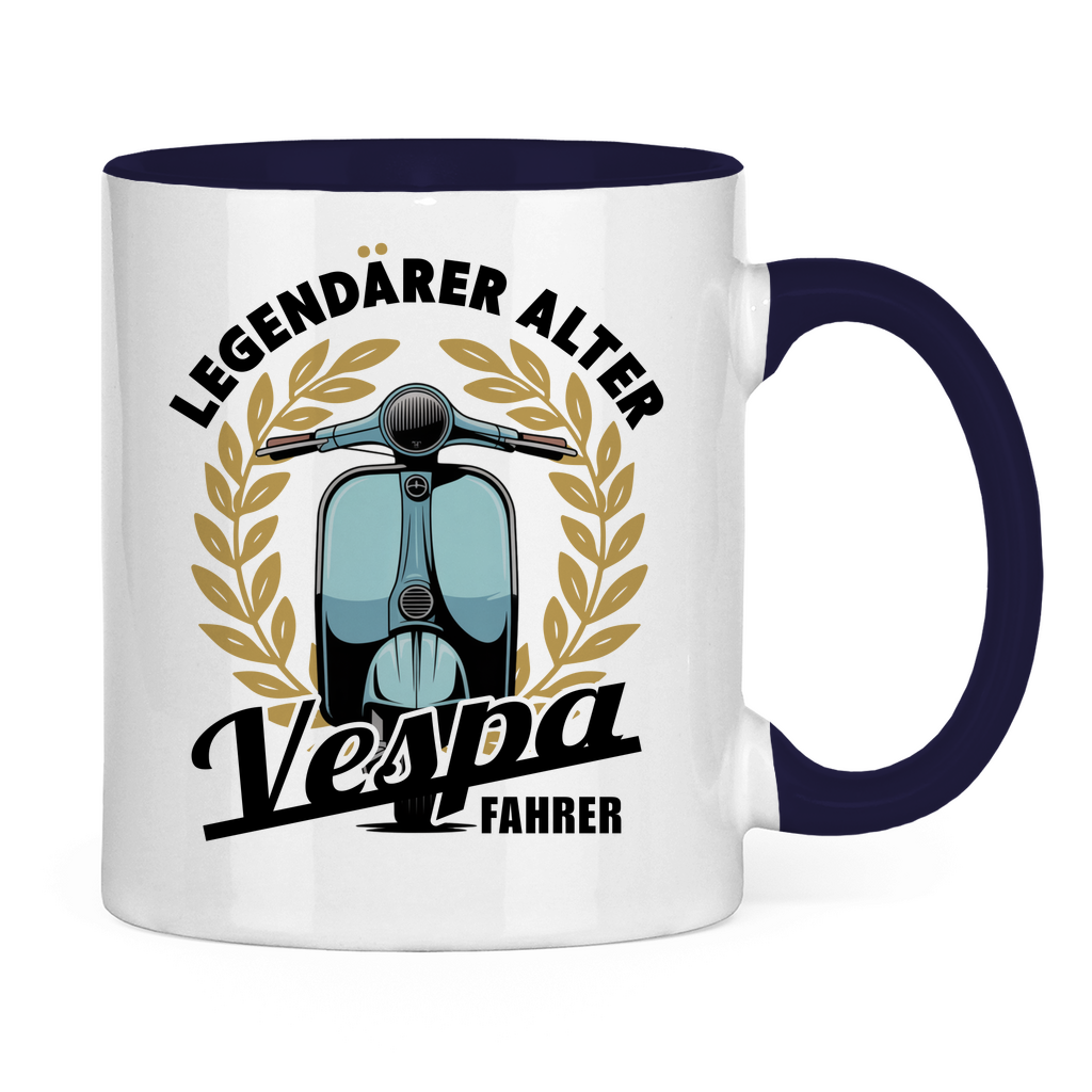 Tasse Legendärer alter Vespa Fahrer