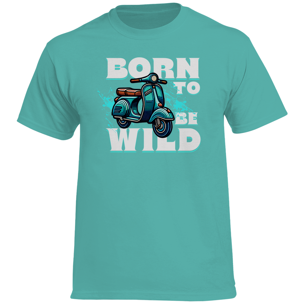 Born to be wild Vespa T-Shirt - Chalky Mint - 3XL