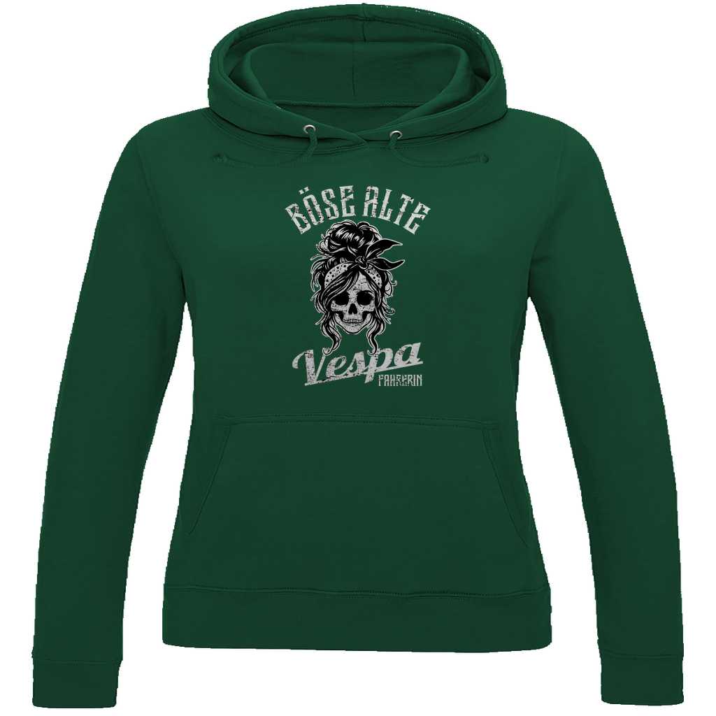 Böse alte Vespa Fahrerin Damen Hoodie