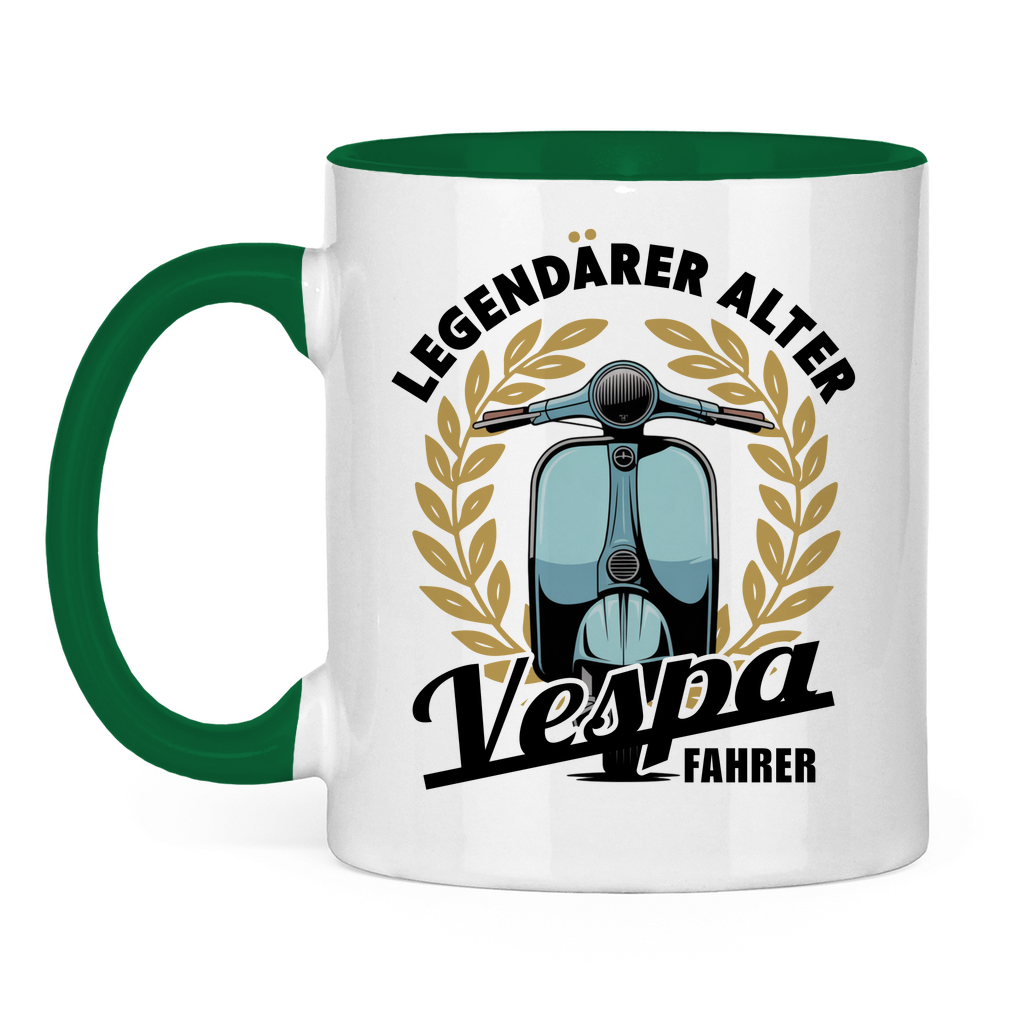 Tasse Legendärer alter Vespa Fahrer