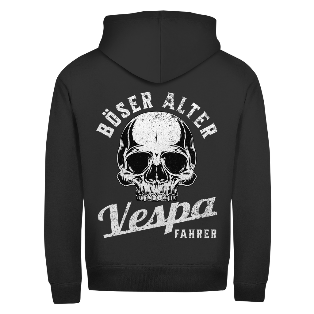 Böser alter Vespa Fahrer Zipper Hoodie