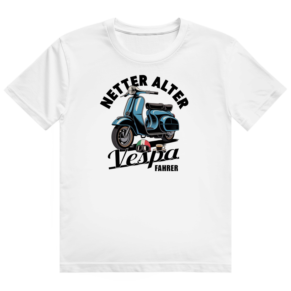Netter alter Vespa Fahrer T-Shirt
