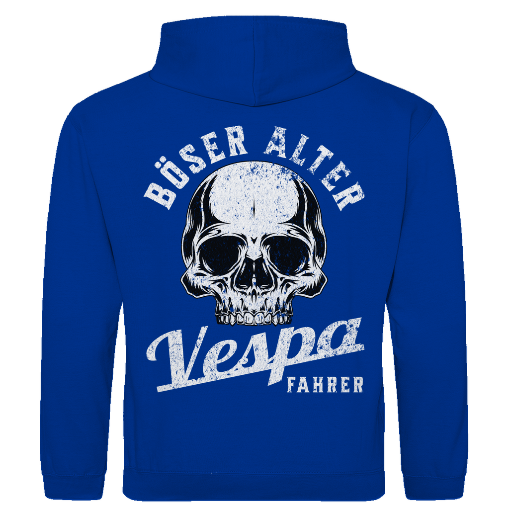 Böser alter Vespa Fahrer Hoodie (Rückendruck)