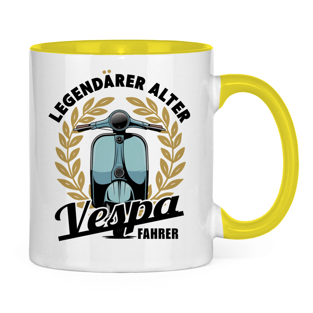 Tasse Legendärer alter Vespa Fahrer