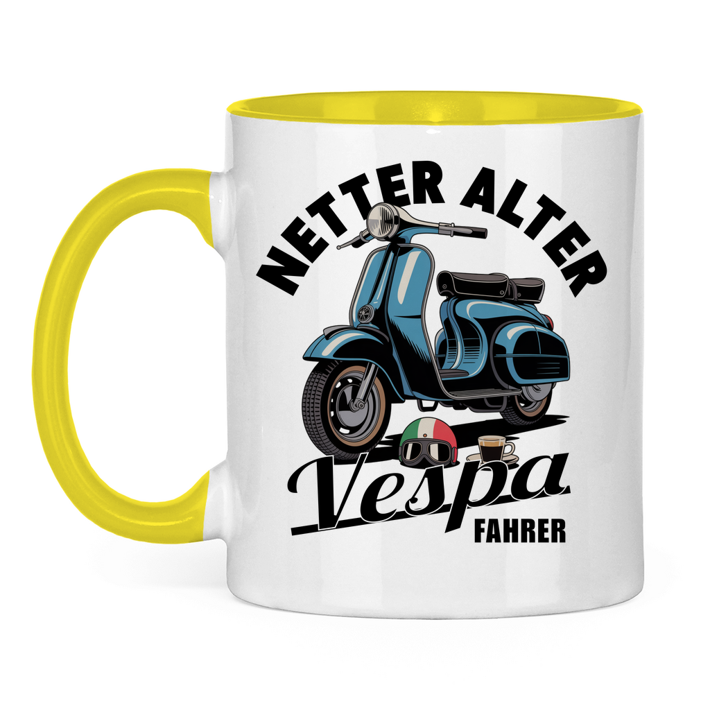 Tasse Netter alter Vespa Fahrer