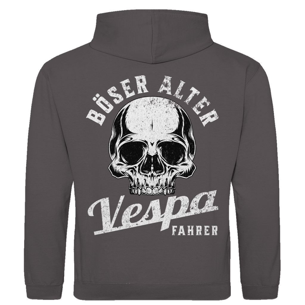 Böser alter Vespa Fahrer Hoodie (Rückendruck)