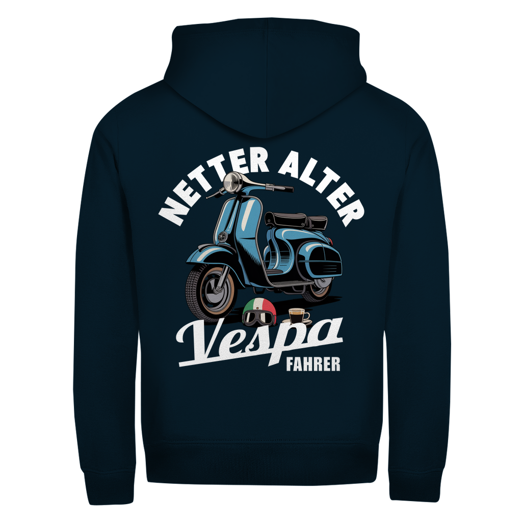 Herren Zipper Hoodie Vespa Scooter