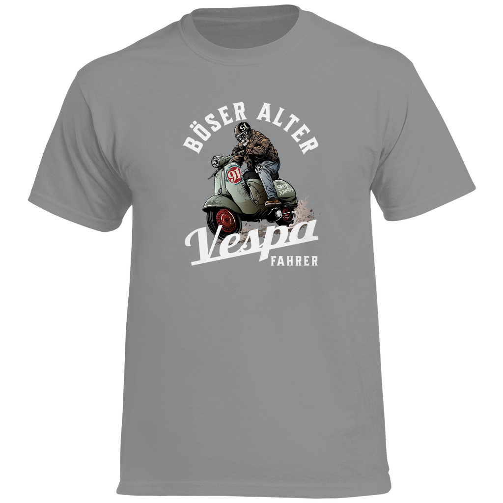 T-Shirt Böser alter Vespa Fahrer mit Vespa