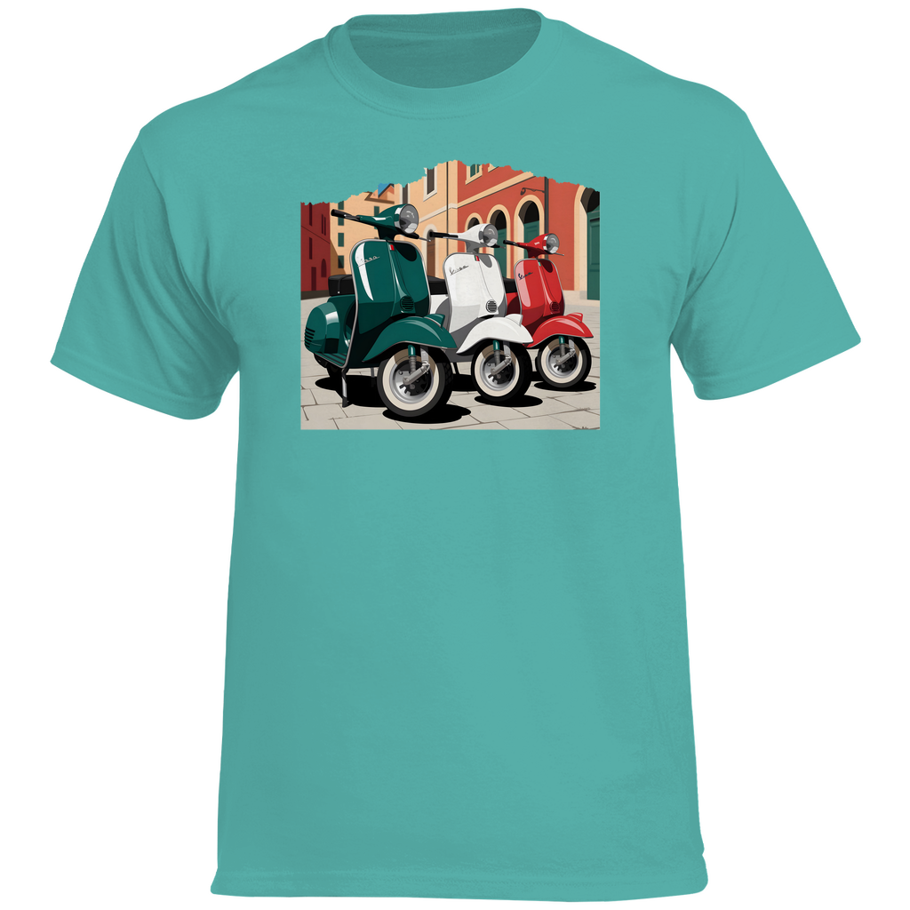 Italy Flagge Gemälde Vespa T-Shirt