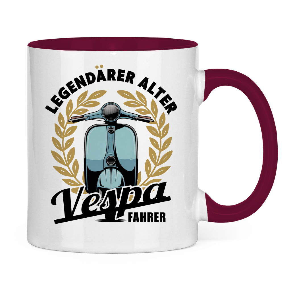 Tasse Legendärer alter Vespa Fahrer