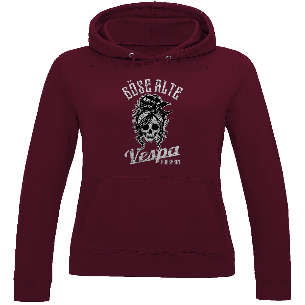 Böse alte Vespa Fahrerin Damen Hoodie