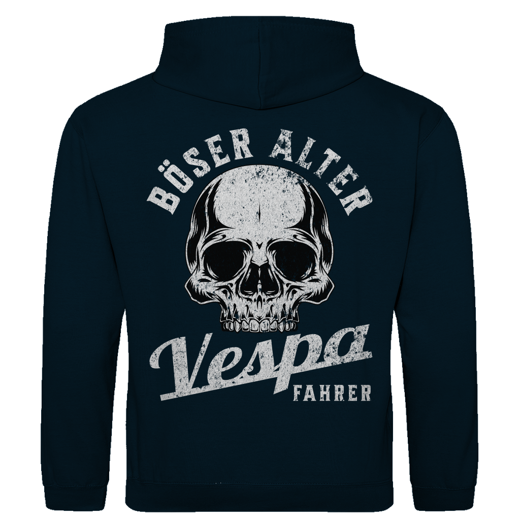 Böser alter Vespa Fahrer Hoodie (Rückendruck)