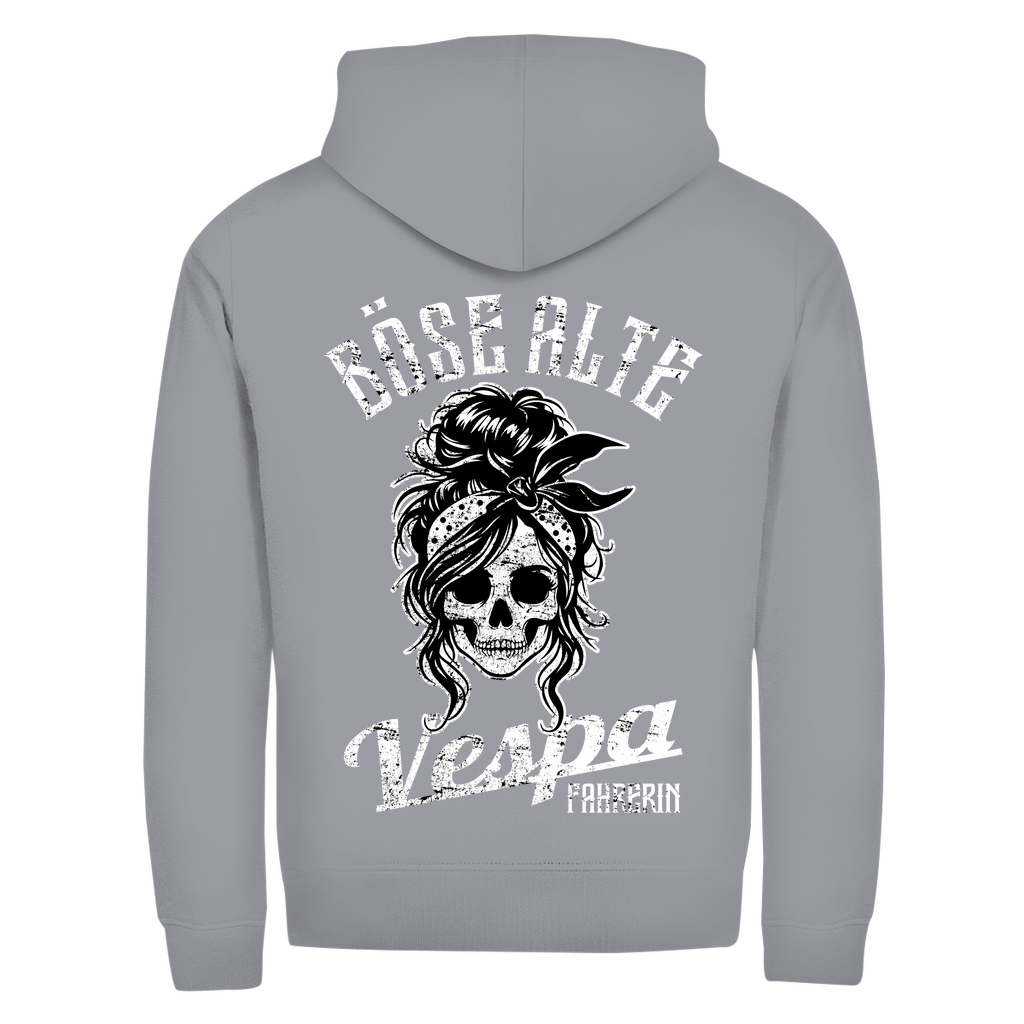 Böse alte Vespa Fahrerin Zipper Hoodie