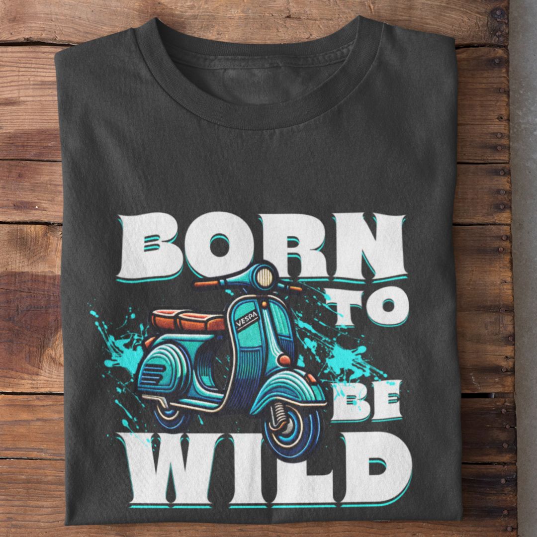 Born to be wild Vespa T-Shirt - Chalky Mint - 3XL
