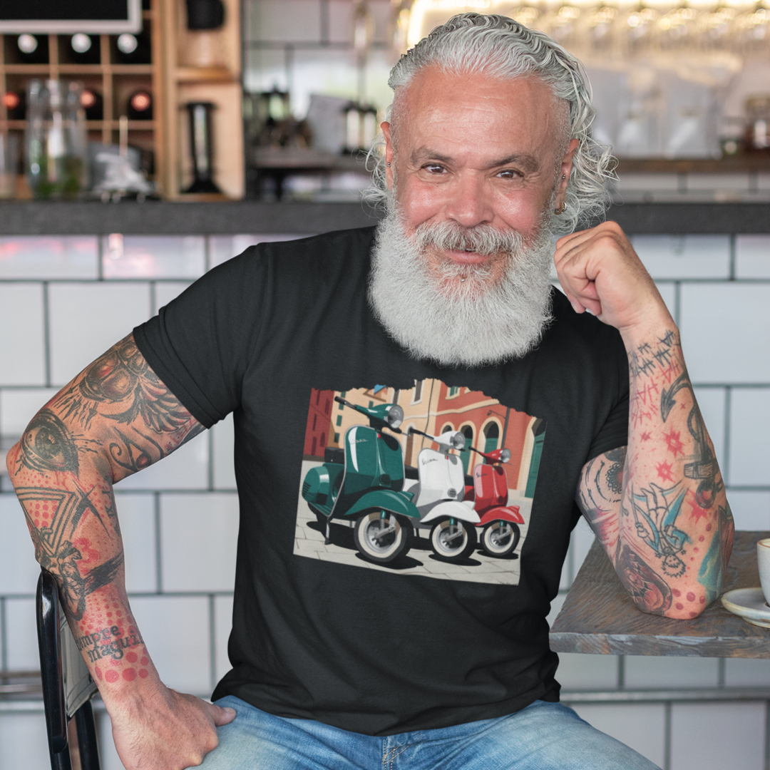 Italy Flagge Gemälde Vespa T-Shirt