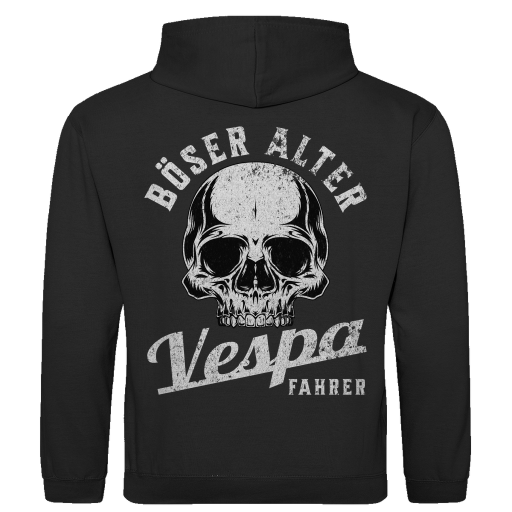 Böser alter Vespa Fahrer Hoodie (Rückendruck)