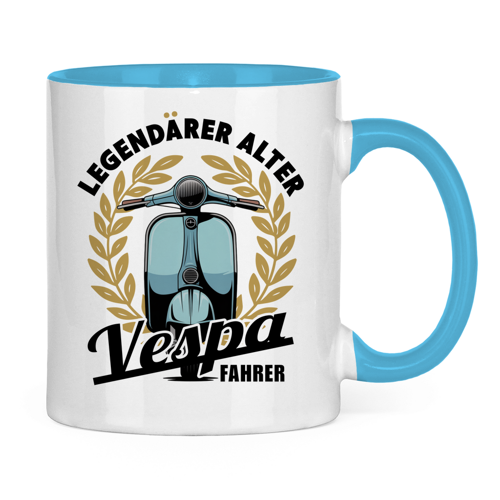 Tasse Legendärer alter Vespa Fahrer