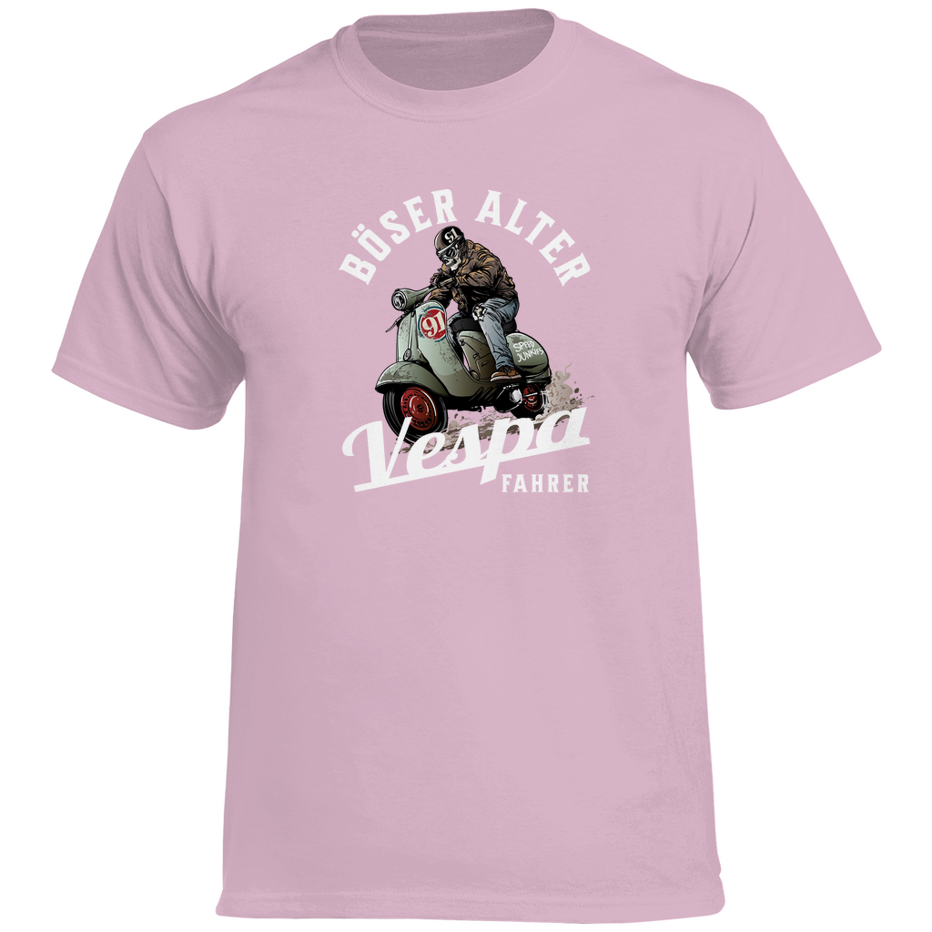 T-Shirt Böser alter Vespa Fahrer mit Vespa