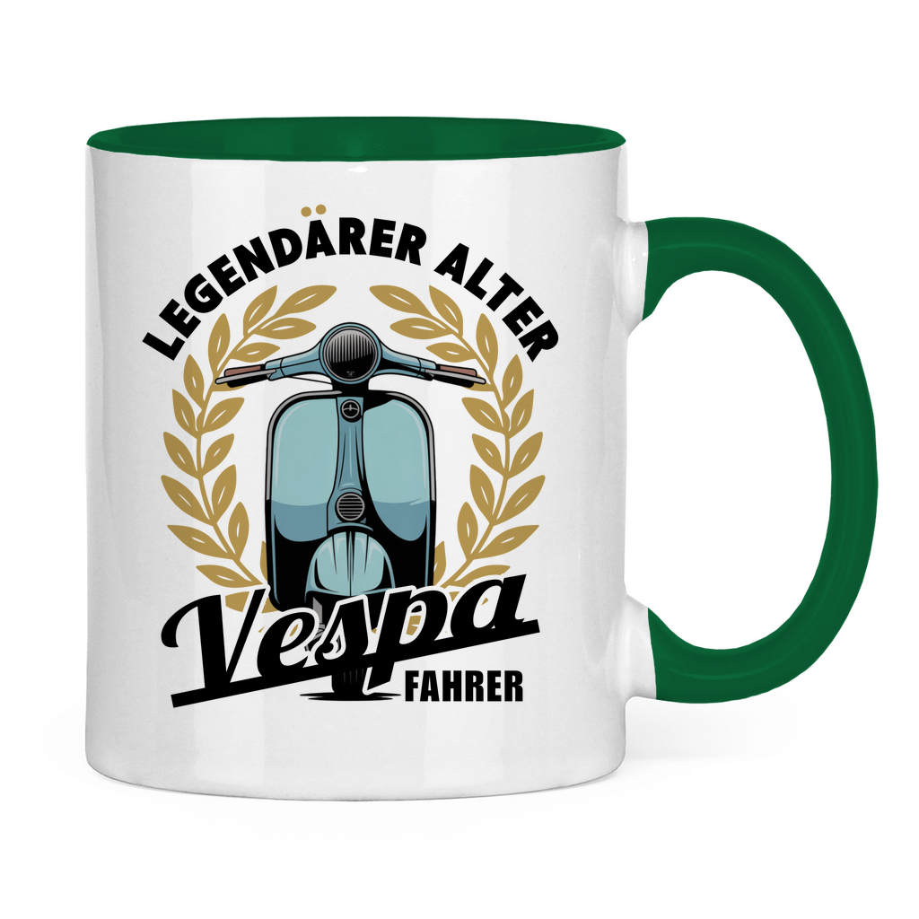 Tasse Legendärer alter Vespa Fahrer