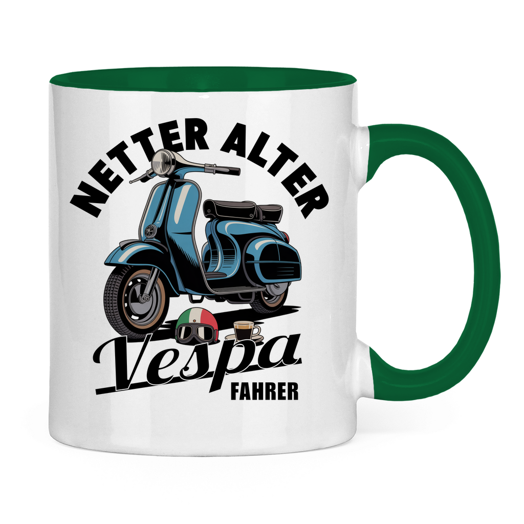 Tasse Netter alter Vespa Fahrer