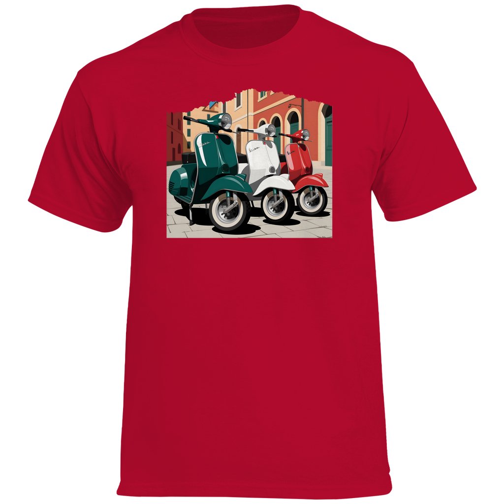 Italy Flagge Gemälde Vespa T-Shirt