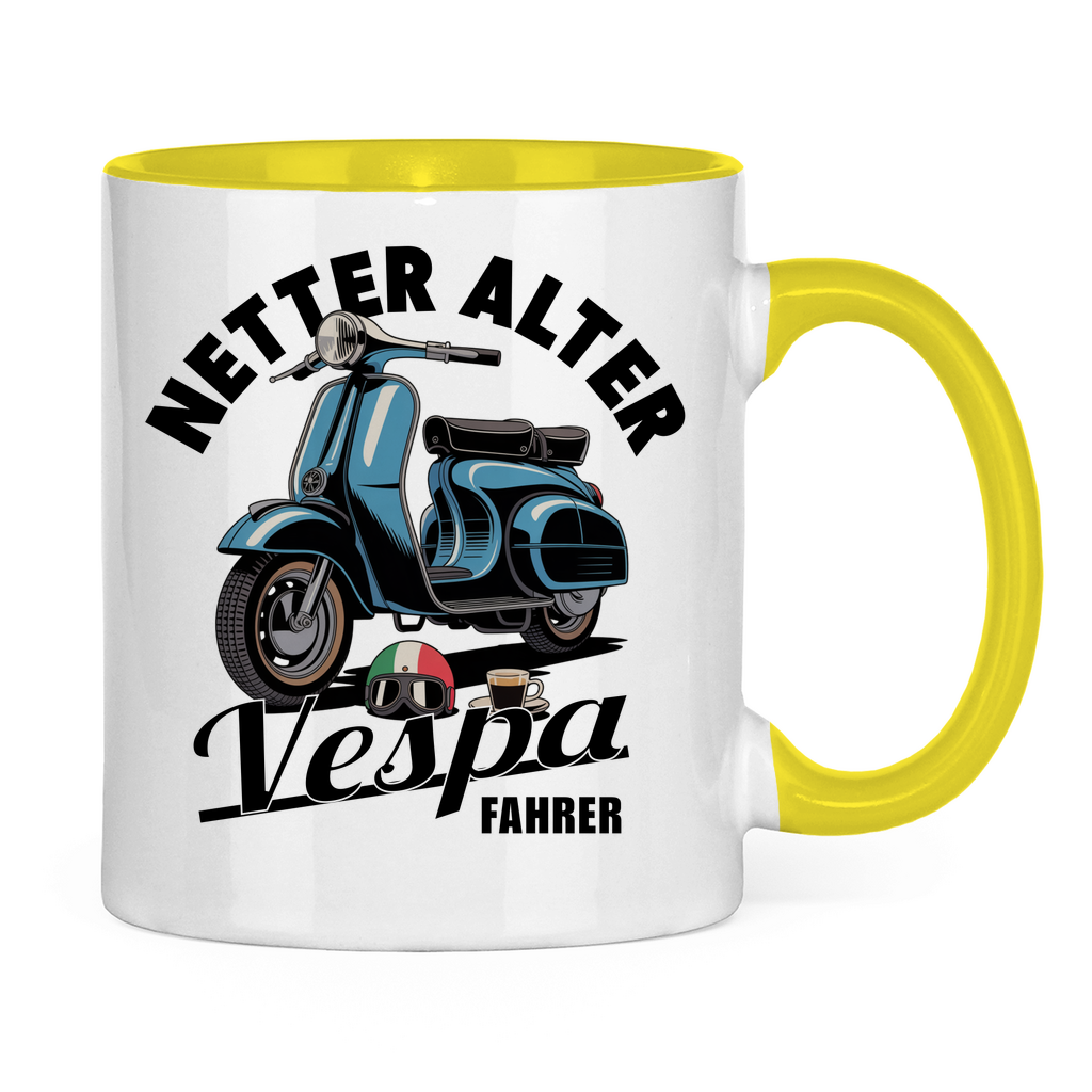 Tasse Netter alter Vespa Fahrer