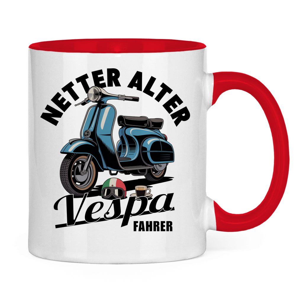 Tasse Netter alter Vespa Fahrer