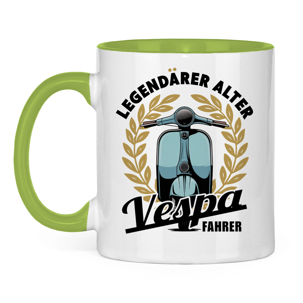 Tasse Legendärer alter Vespa Fahrer