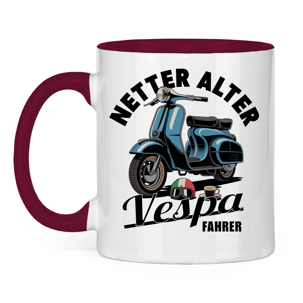Tasse Netter alter Vespa Fahrer