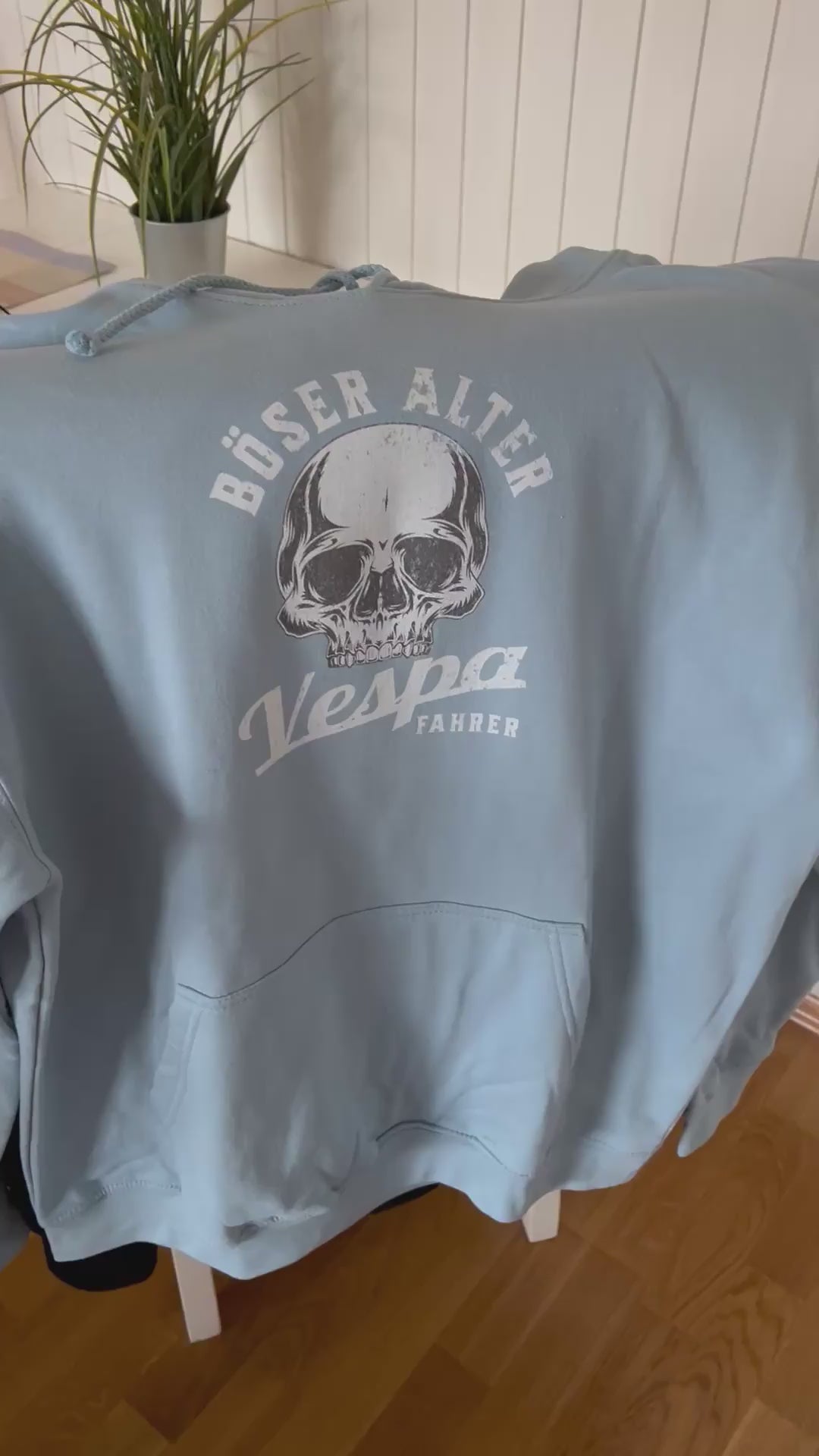 Böser alter Vespa Fahrer Hoodie - Burgundy - 4XL