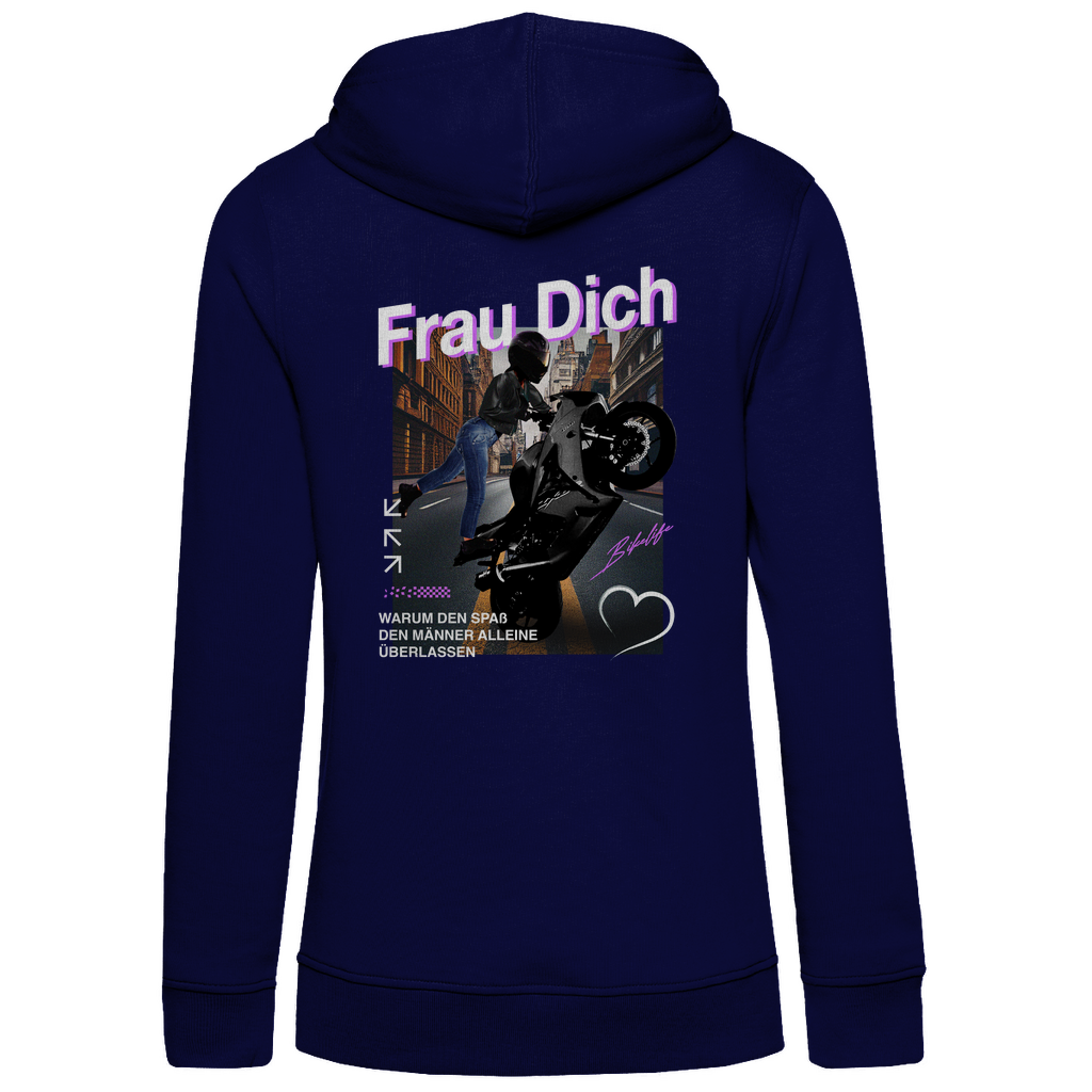 Frau Dich Damen Motorrad Hoodie