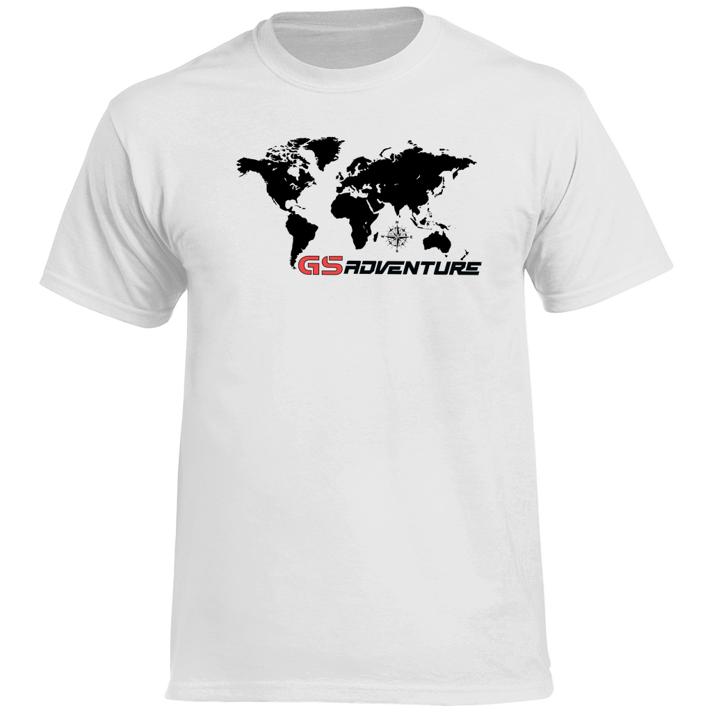 Weltkarte GS Adventure T-Shirt - White - 3XL