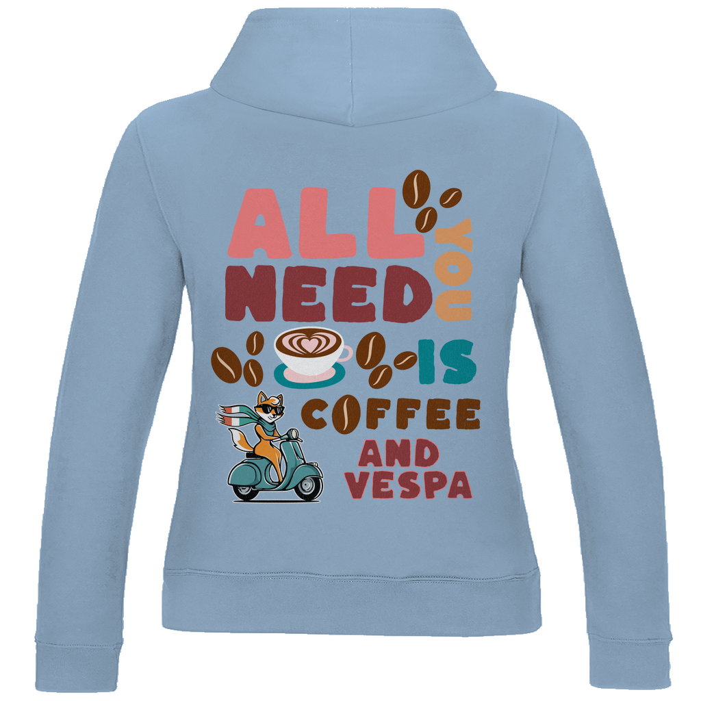 Damen Hoodie All You Need Is Coffee (Rücken)