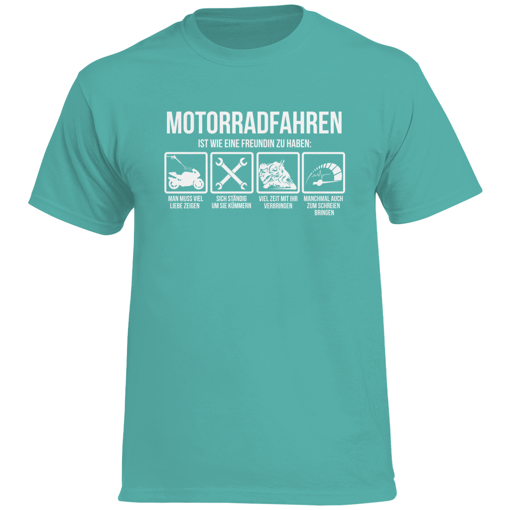 Motorrad und Freundin | Motorrad T-Shirt