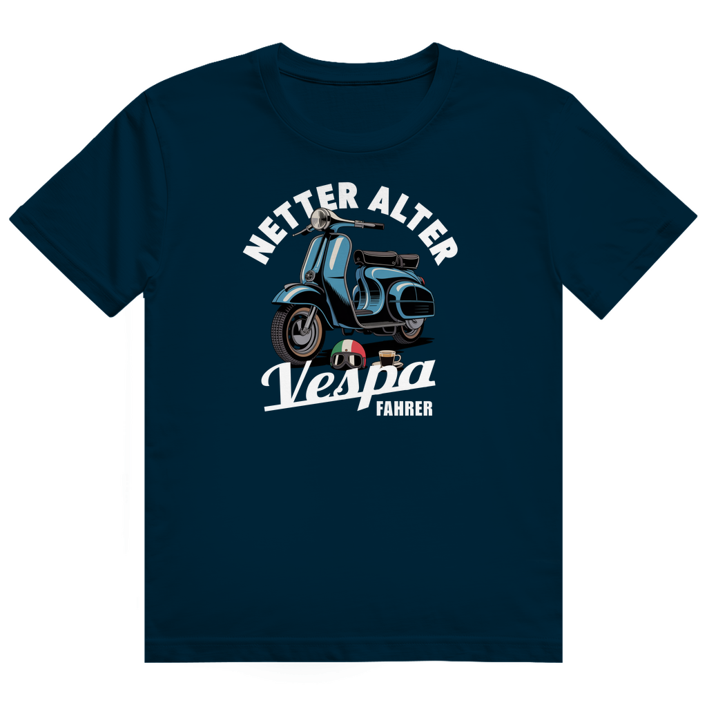 Netter alter Vespa Fahrer T-Shirt