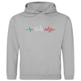 Heartbeat Vespa Hoodie - Heather Grey - 3XL