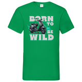 BORN TO BE WILD Vespa GTS V-Neck T-Shirt