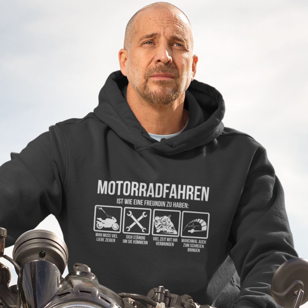 Motorrad und Freundin | Motorrad Hoodie