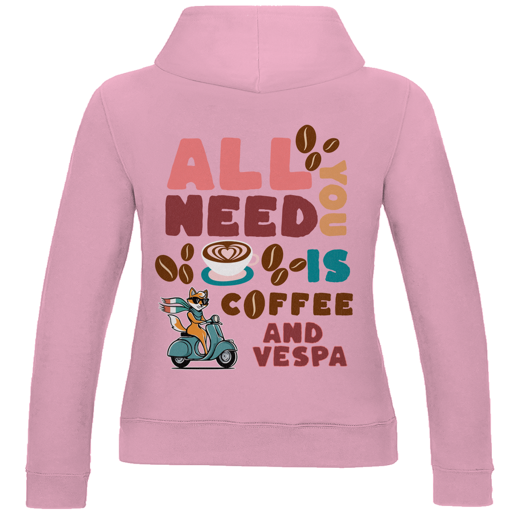 Damen Hoodie All You Need Is Coffee (Rücken)