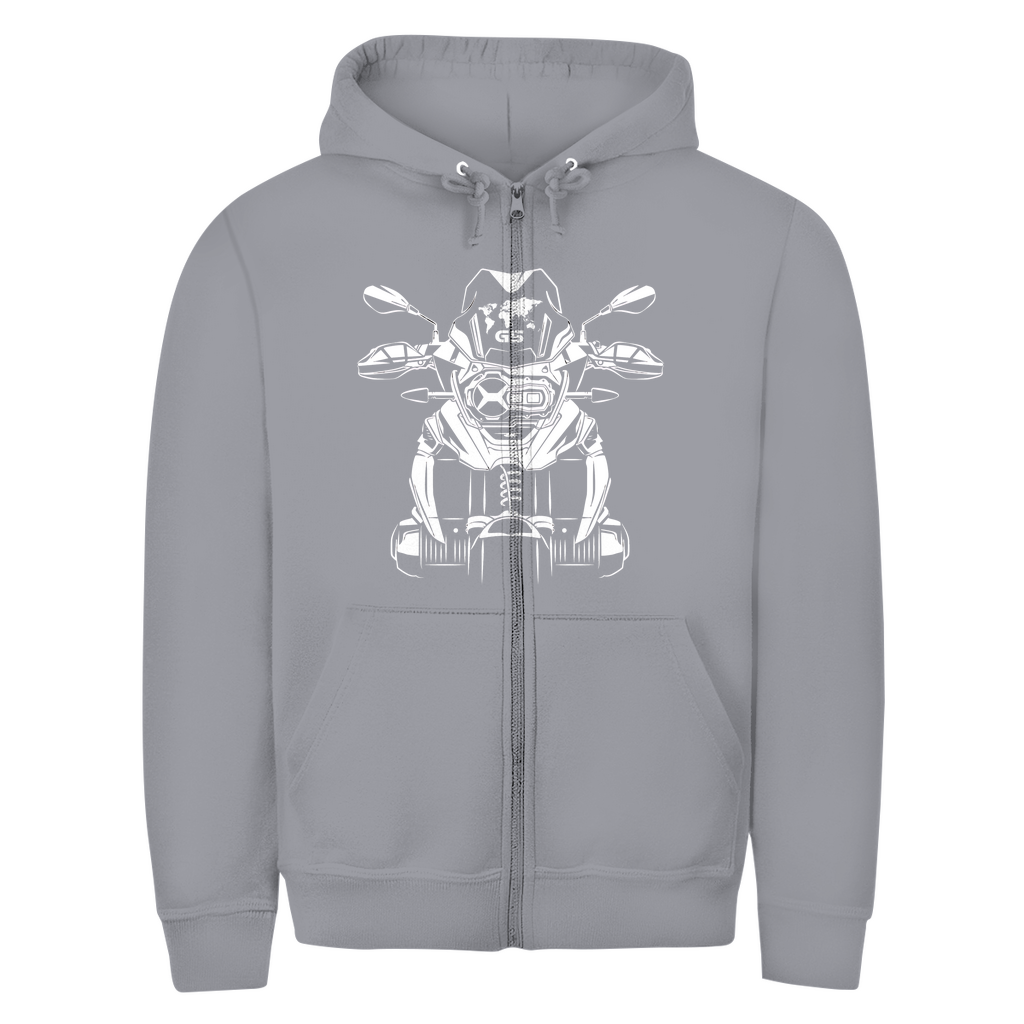 BMW GS Frontansicht Hoodie Zipper